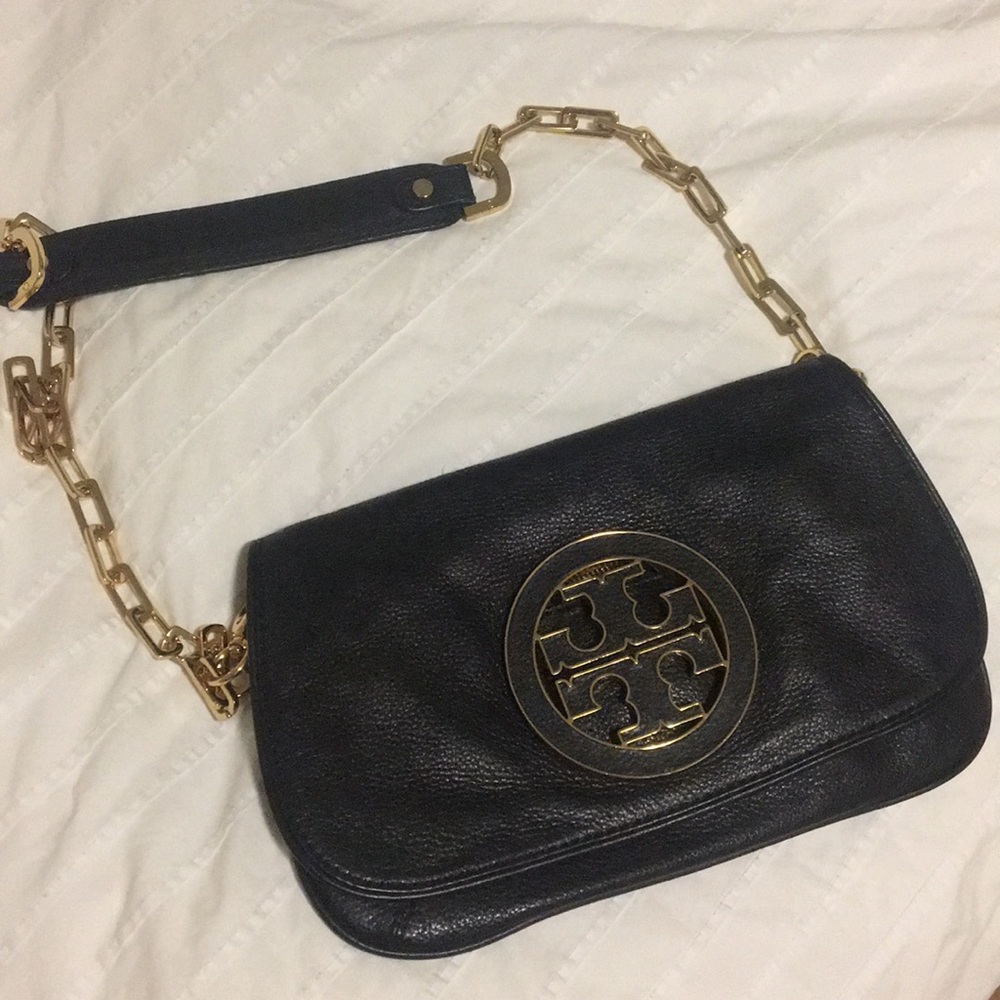 Tory Burch leather crossbody bag with gold chain